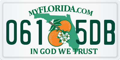 FL license plate 0615DB
