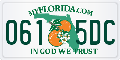 FL license plate 0615DC