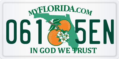 FL license plate 0615EN