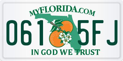 FL license plate 0615FJ