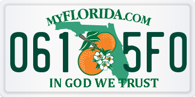 FL license plate 0615FO