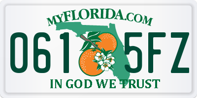 FL license plate 0615FZ