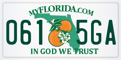 FL license plate 0615GA