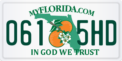 FL license plate 0615HD
