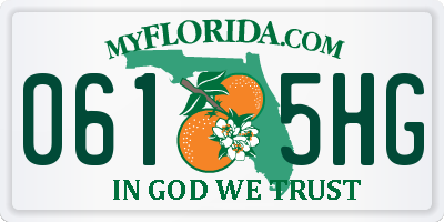 FL license plate 0615HG