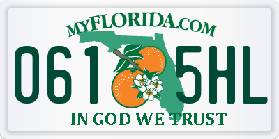FL license plate 0615HL
