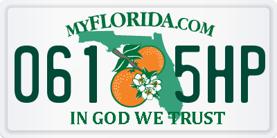 FL license plate 0615HP