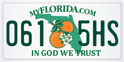 FL license plate 0615HS