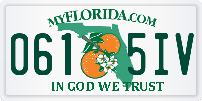 FL license plate 0615IV