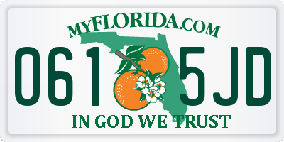 FL license plate 0615JD