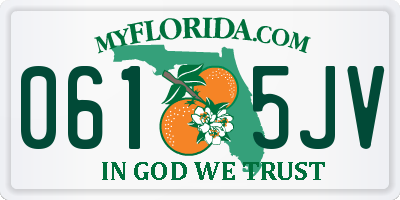 FL license plate 0615JV