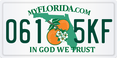 FL license plate 0615KF