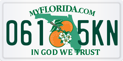 FL license plate 0615KN