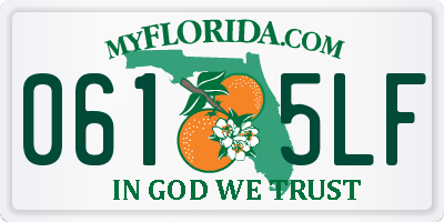 FL license plate 0615LF