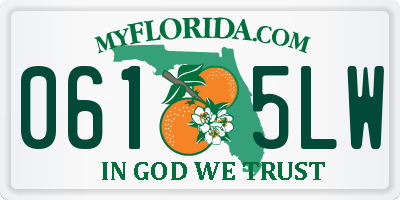FL license plate 0615LW