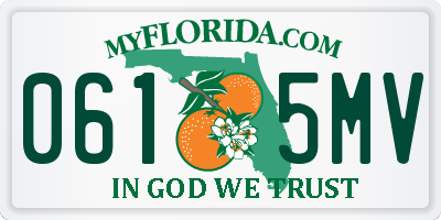 FL license plate 0615MV