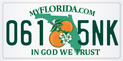 FL license plate 0615NK