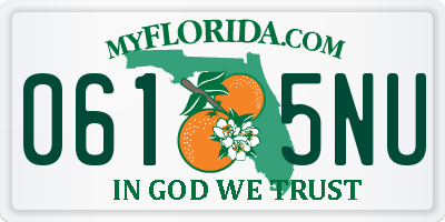 FL license plate 0615NU