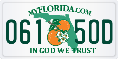 FL license plate 0615OD