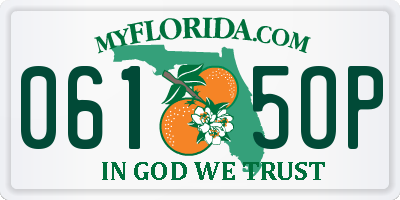 FL license plate 0615OP