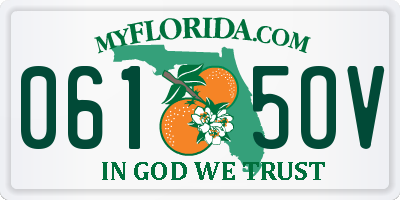 FL license plate 0615OV