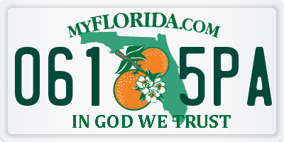 FL license plate 0615PA