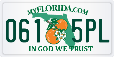 FL license plate 0615PL