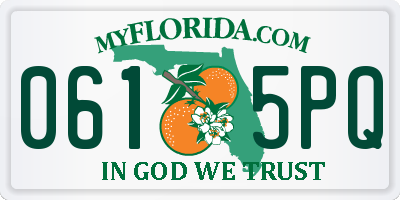 FL license plate 0615PQ