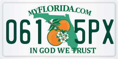 FL license plate 0615PX
