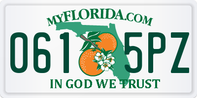 FL license plate 0615PZ