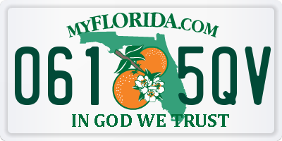 FL license plate 0615QV