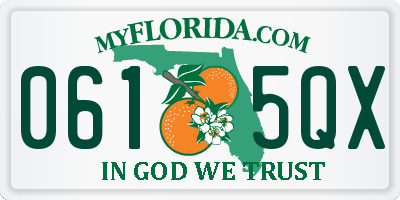 FL license plate 0615QX