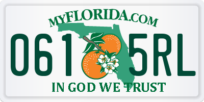 FL license plate 0615RL