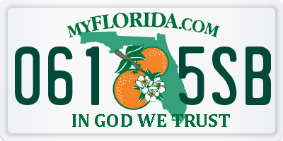 FL license plate 0615SB
