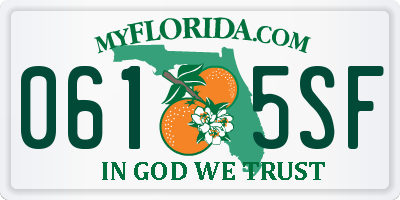 FL license plate 0615SF