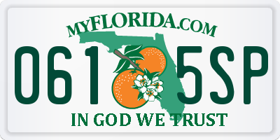 FL license plate 0615SP