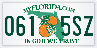 FL license plate 0615SZ