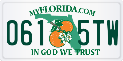 FL license plate 0615TW