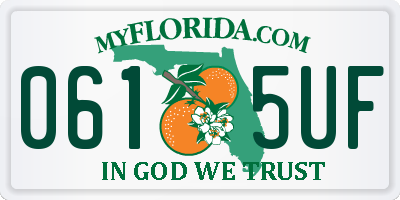 FL license plate 0615UF