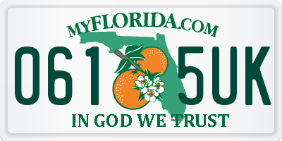 FL license plate 0615UK