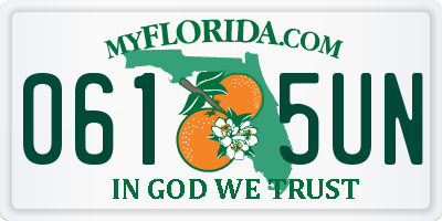 FL license plate 0615UN