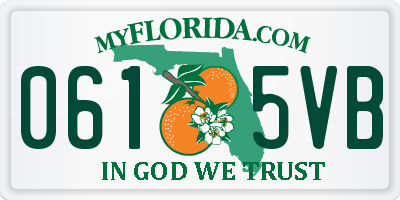 FL license plate 0615VB