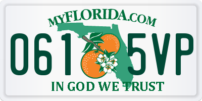 FL license plate 0615VP