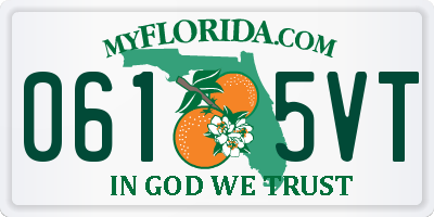 FL license plate 0615VT