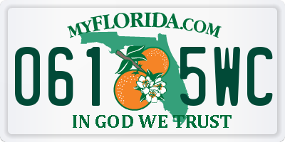 FL license plate 0615WC