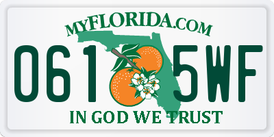 FL license plate 0615WF