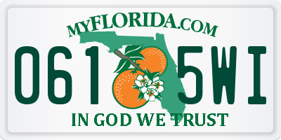 FL license plate 0615WI