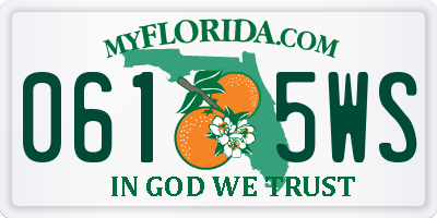 FL license plate 0615WS