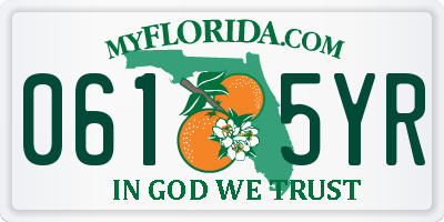 FL license plate 0615YR