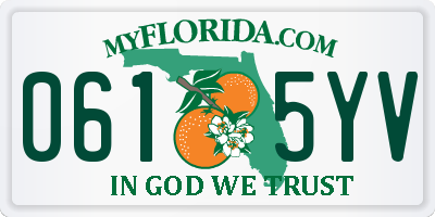 FL license plate 0615YV